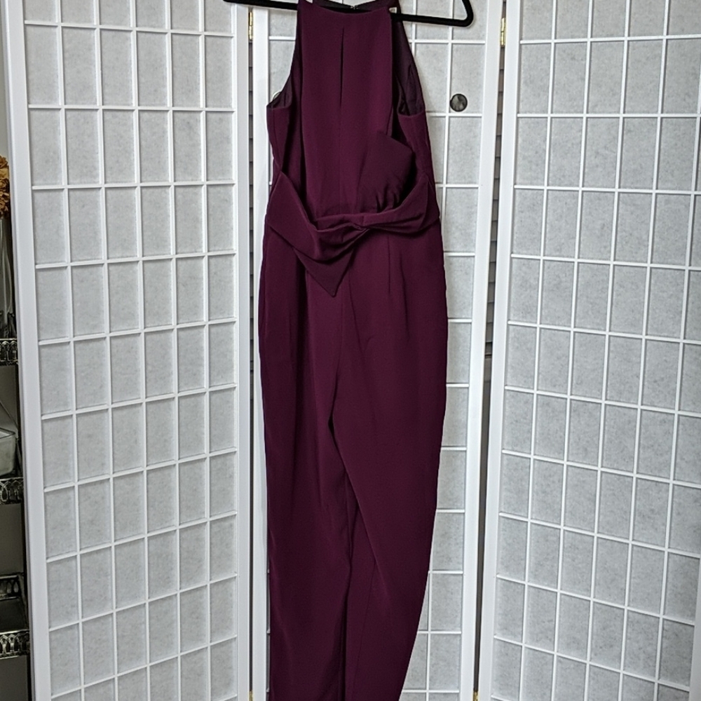 Adelyn Rae Jordan Halter Neck Twist Front Jumpsuit